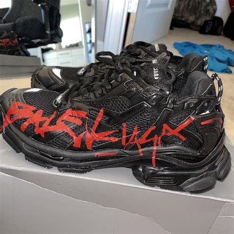 balenciaga graffiti shoes real vs fake|balenciaga black and red graffiti.